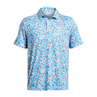 Under Armour Playoff 3.0 Printed Polo Mens White / Sky Blue / Sky Blue White