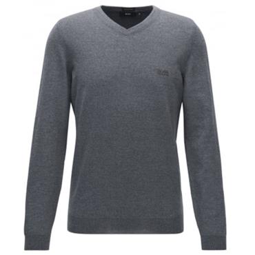 Hugo Boss Gents Vallum Merino Sweater Grey