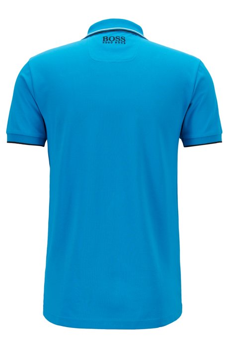 Paddy Pro Regular fit piqué polo shirt with quick-dry technology Blue