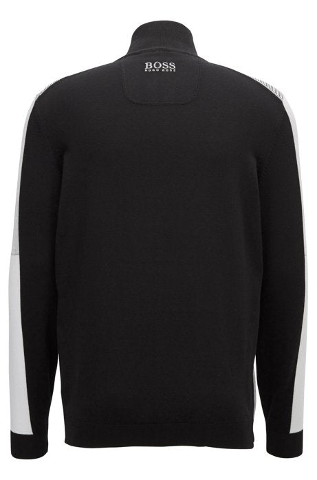 Zelchior Pro Colour-block sweater in a water-repellent cotton blend