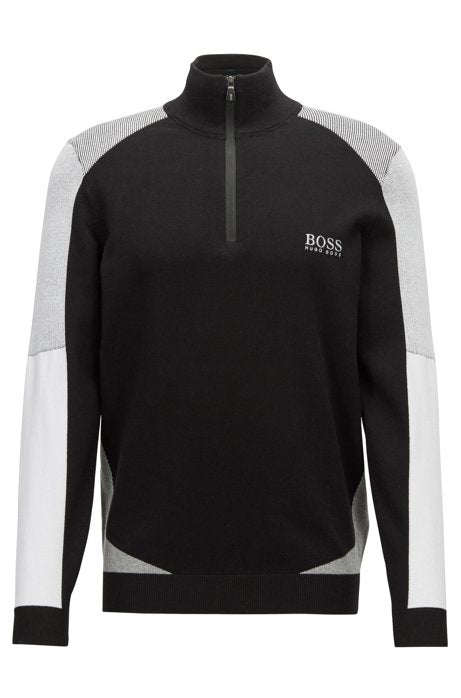 Zelchior Pro Colour block sweater in a water repellent cotton blend