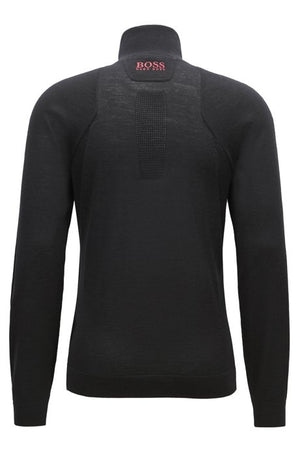 Zon Pro Zip-neck sweater in water-repellent merino wool