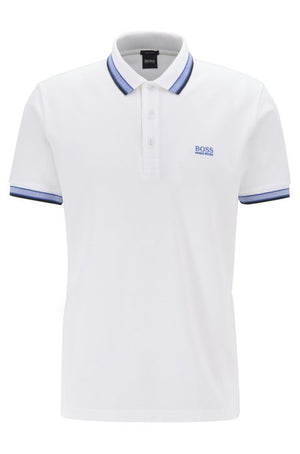Cotton-piqué polo shirt with logo undercollar Colour Neutral